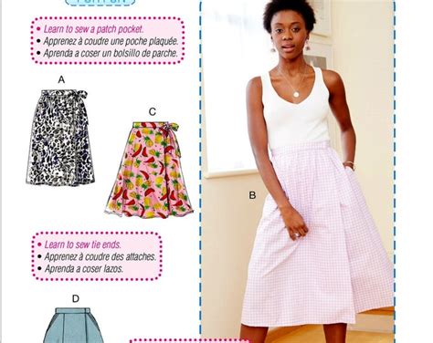 Sewing Pattern Women S Skirt Pattern Wrap Skirt Pattern Learn To Sew