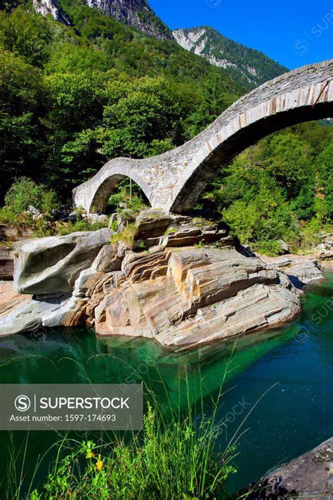 Lavertezzo, Switzerland, Europe, canton, Ticino, Verzasca valley ...