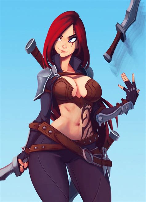 Rule 34 Breasts Clothed Female Katarina Du Couteau Knife League Of