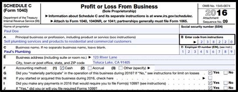 How to Complete Schedule C – Profit and Loss From a Business