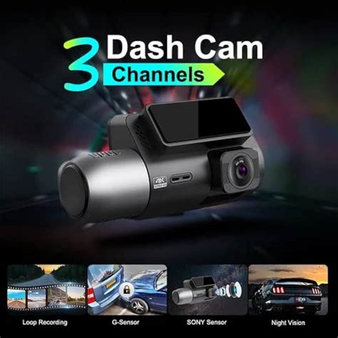 NEXPOW Dash Cam 4K Dash Cam Front And Rear With Built In 48 OFF