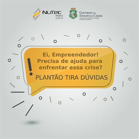 Nutec Disponibiliza Canal Para Ajudar Empreendedores Na Crise Do