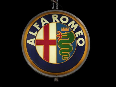 Alfa Romeo Double Sided Illuminated Dealership Sign Gene Ponder