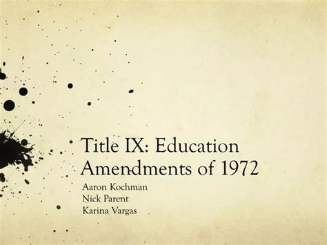 Ppt Title Ix Education Amendments Of Powerpoint Presentation