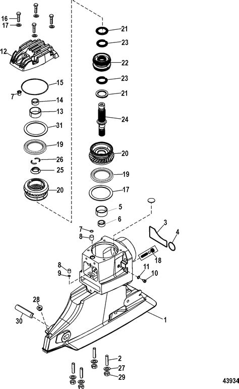 Mercury MERCRUISER BRAVO X ONE 0W250000 Up Driveshaft Housing