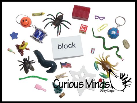 Montessori Alphabet Objects - BLENDS Word Mini Objects with Word Cards ...