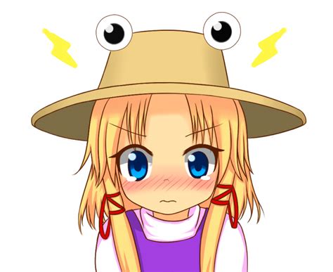 Safebooru 3 Blonde Hair Blue Eyes Blush Face Hair Ribbon Hat Jumproject Moriya Suwako Ribbon