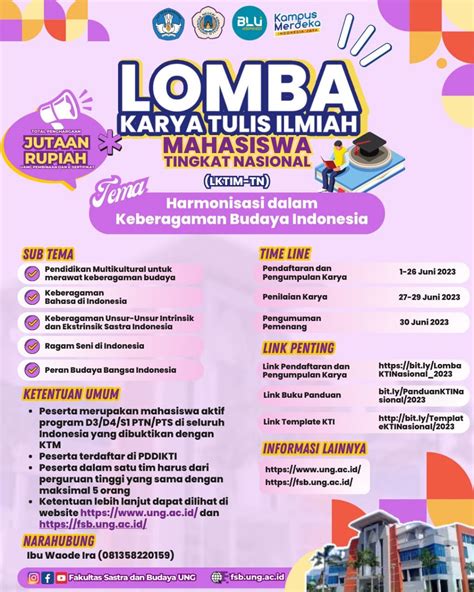 Lomba Karya Tulis Ilmiah Mahasiswa Tingkat Nasional 2023