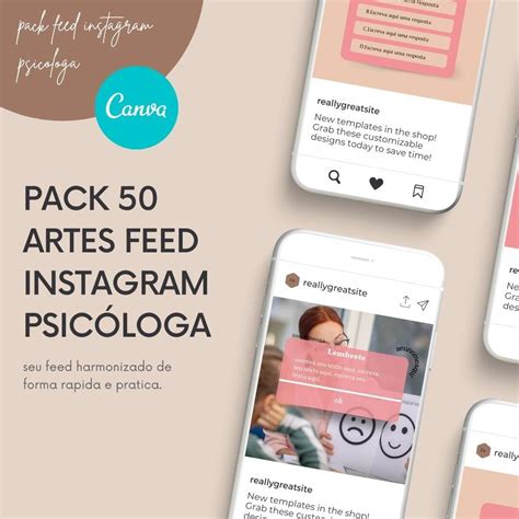 Artes Para Feed Instagram Psicologa Pack Canva