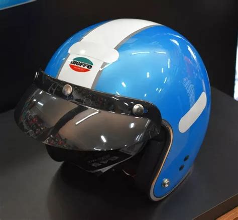 Casco Abierto Bieffe B45 Origine Azul Perlado Personalizado Talla 61