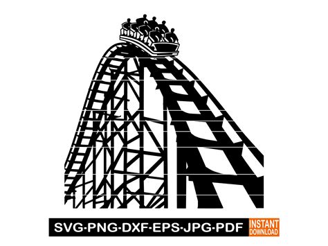 Roller Coaster Svg Png Dxf Roller Coaster Clipart Roller Coaster