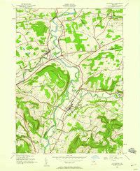 Map of Schoharie, Schoharie County, NY in 1943 | Pastmaps