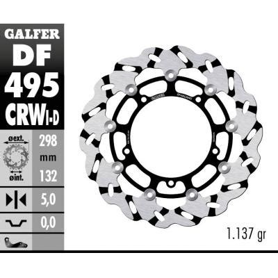 Disque de frein Galfer wave flottant 298x5mm DF474CW Pièces Freinage