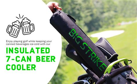 Big Strike Golf Beer Sleeve For Golf Bag Upto 7 Cans Capacity Emerald