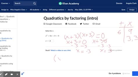 Quadratics By Factoring Leading Coefficient 1 Youtube