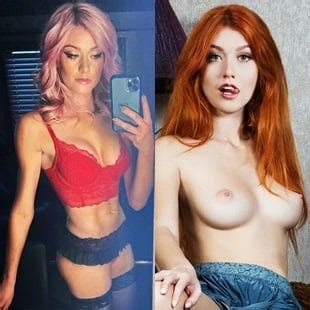 Katherine Mcnamara Lingerie Lesbianism And Redheaded Topless Photo