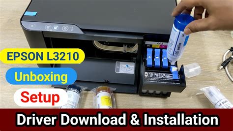 Epson L3210 Printer Unboxing Setup Driver Download And Install Youtube