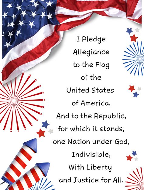 Free Printable Pledge Of Allegiance