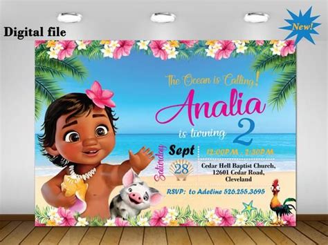 This Item Is Unavailable Etsy Moana Birthday Invitation Birthday