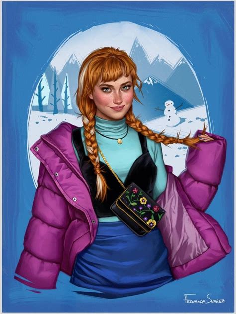 Modern Anna By Fernanda Suarez Disney Princess Drawings Disney