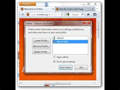 Creating Adding Removing Deleting Multiple User Profiles In Firefox