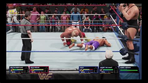 Wwe K Hulk Hogan Brutus Beefcake Vs Andre The Giant Haku W