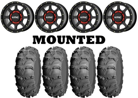 Kit 4 Itp Mud Lite Xxl Tires 30x10 14 On Kmc Ks134 Addict 2 Black Wheels Hp1k Ebay