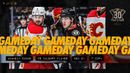 Preview: Ducks Open Eight-Game Holiday Homestand Tonight vs. Flames ...