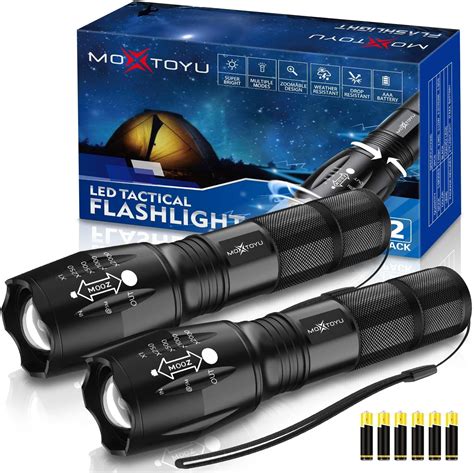 Peakplus Led Tactical Flashlight Ptac1000 2 Pack Single Mode High