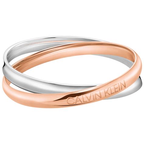 Calvin Klein Stainless Steel Two Tone Entwined Bangle Kjdfpd M