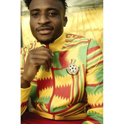 Ghana Track Jacke FtblCulture Africa Cup of Nations 2023 Gelb Rot Grün