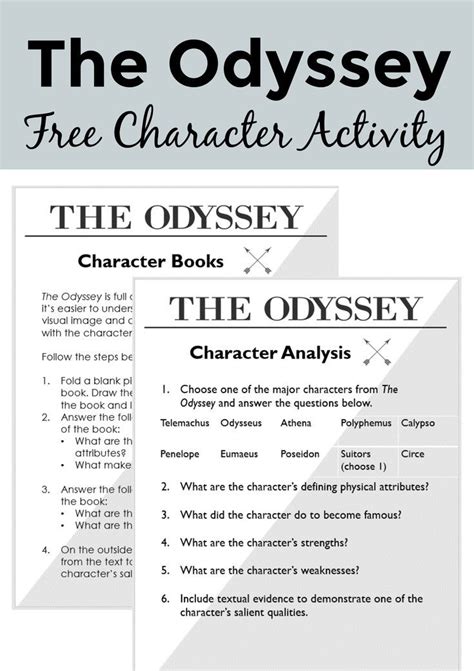 If You Are Teaching The Odyssey Dont Miss This Free Character