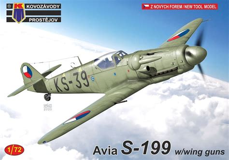 Kovozávody KP KPM0218 Avia S 199 w wing guns 1 72 Scale Model