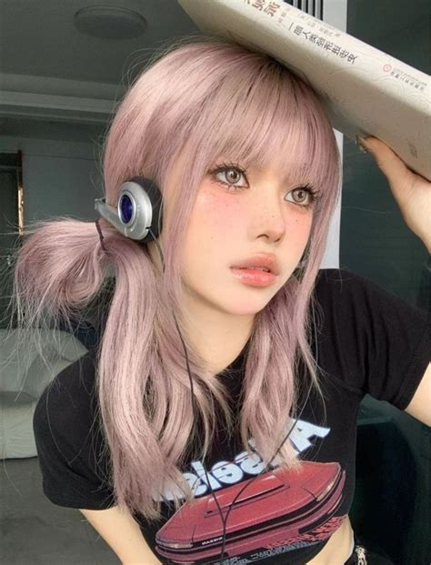 Pin On Ulzzazang ⚘️ Light Pink Hair Pretty Hair Color Hair Inspiration