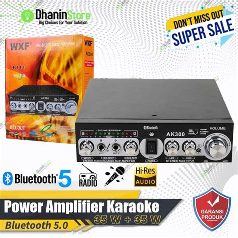 Jual Power Amplifier Mini Rakitan Stereo Hifi Bluetooth Karaoke 400