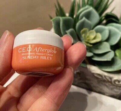 Sunday Riley Ceo Afterglow Vitamin C Cream Oz Trial Size Authentic Ebay