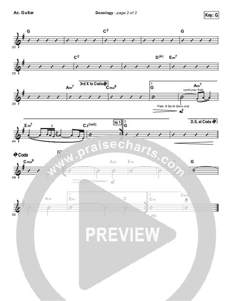 Doxology Acoustic Guitar Sheet Music Pdf Stars Go Dim Praisecharts