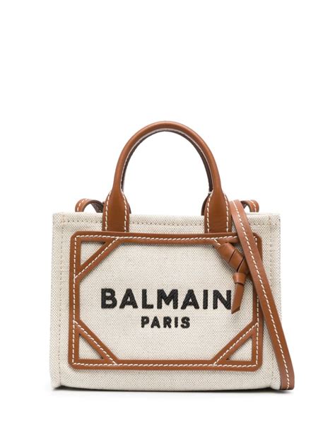 Balmain Mini B Army Canvas Tote Bag Farfetch