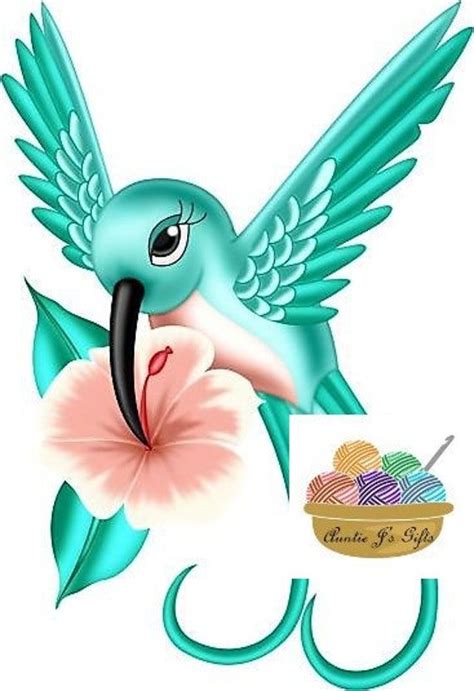 CROCHET Graph With Instructions PATTERN Mystical Hummingbird For