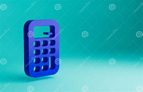 Icono De Calculadora Azul Aislado En Fondo Azul Símbolo De Contabilidad Cálculos Empresariales