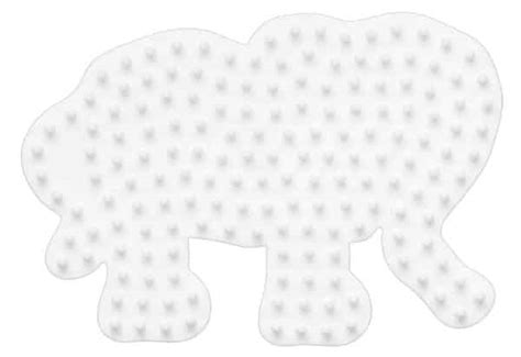 Hama Perleplade Midi Lille Elefant 6 5 X 9 5 Cm Hvid Undermyroof Dk