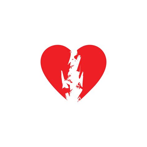 Broken Heart Logo Design 15652225 Vector Art At Vecteezy