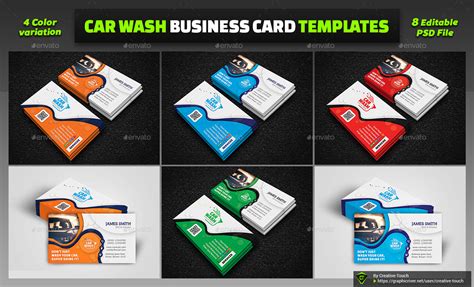 Car Wash Business Card Print Templates Graphicriver