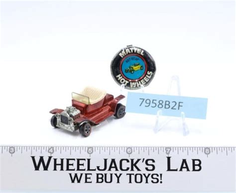 Hot Heap Red With Button 1968 Hot Wheels Mattel Vintage Redline RL Wheeljack S Lab
