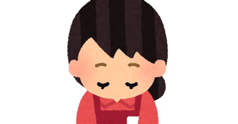 お辞儀をする店員さんのイラスト（女性） かわいいフリー素材集 いらすとや