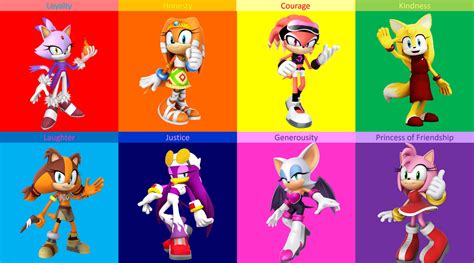 Rainbow Of Elements Of Harmony Sonic Girls Meme By Donamorteboo On Deviantart