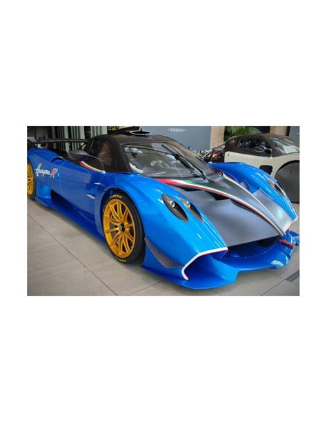 Voiture Miniature Pagani Huayra R Matt Black And Blue France 1 18