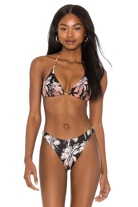 Solid And Striped Iris Bikini Top In Ombre Palm Trees Revolve