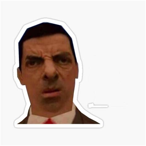 "Mr Bean confused meme" Sticker for Sale by BrentVergote | Redbubble