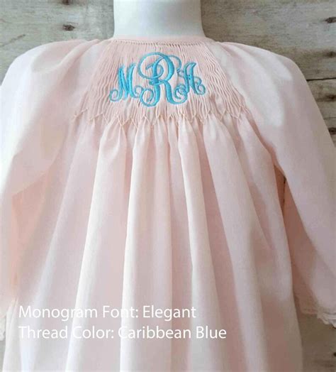 Ballet Pink Smocked Monogrammed Baby Day Gown Coming Home Etsy